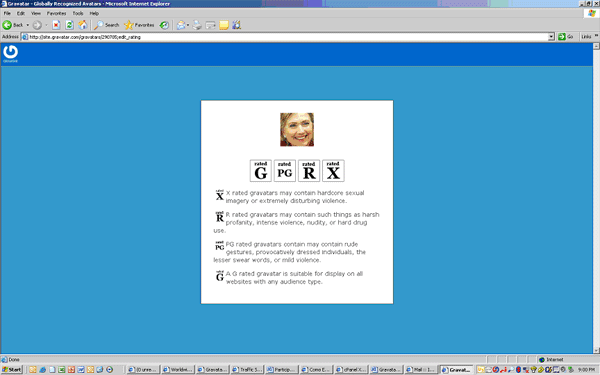 Gravatar Screen 5