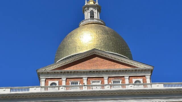 Massachusetts State House em Boston