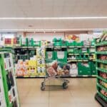 Carrinho de compras em um supermercado